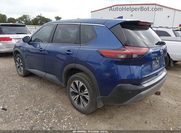 5N1AT3BAXMC759807 2021 NISSAN ROGUE Blue Rear left