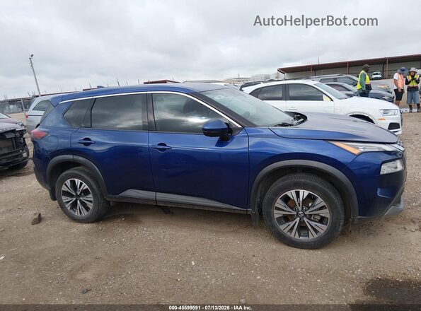 5N1AT3BAXMC759807 2021 NISSAN ROGUE Blue Rear interior view