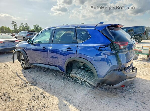 5N1AT3BAXMC768720 2021 NISSAN ROGUE Blue Rear left