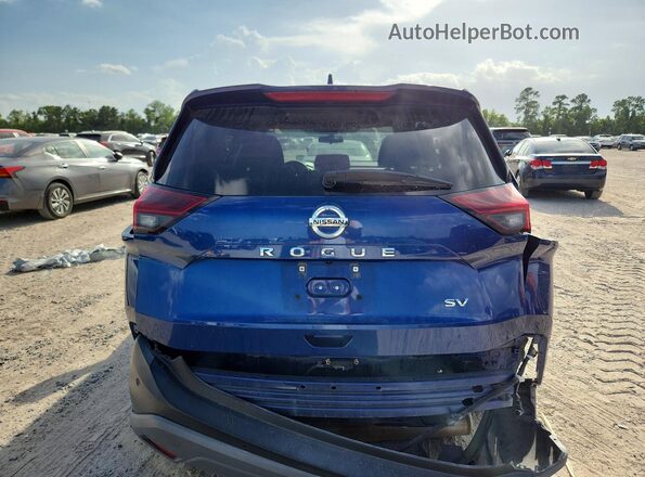 5N1AT3BAXMC768720 2021 NISSAN ROGUE Blue Rear view