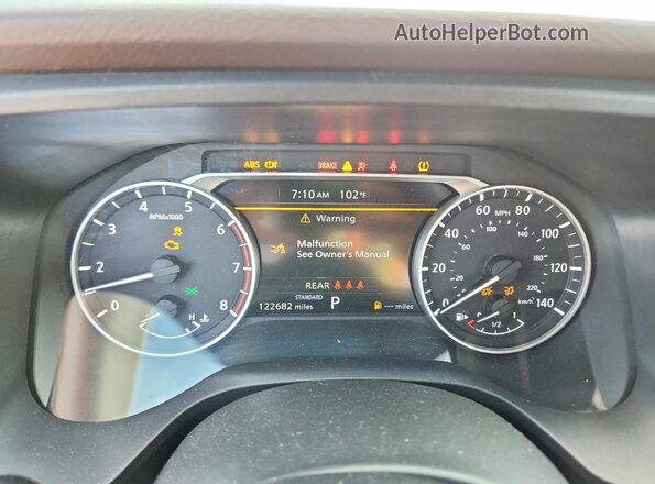 5N1AT3BAXMC768720 2021 NISSAN ROGUE Blue Instrument cluster view