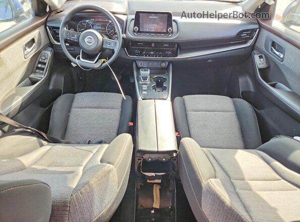 5N1AT3BAXMC768720 2021 NISSAN ROGUE Blue Dashboard view