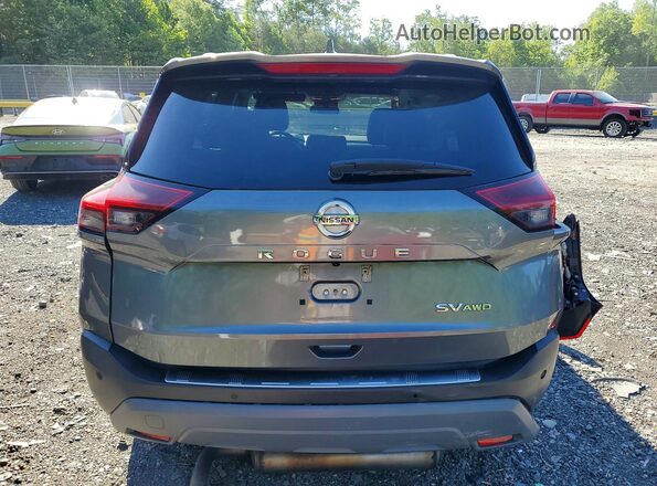 5N1AT3BB0MC677299 2021 NISSAN ROGUE Gray Widok z tyłu