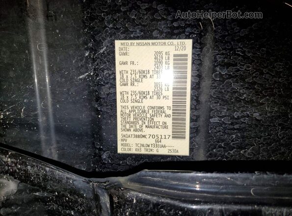 5N1AT3BB0MC705117 2021 NISSAN ROGUE Black სალონის 360-გრადუსიანი ხედი