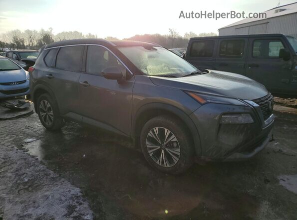 5N1AT3BB0MC782344 2021 NISSAN ROGUE Серый Передняя правая четверть