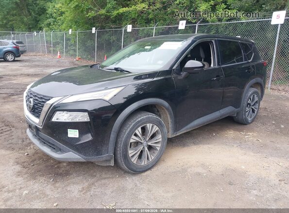 5N1AT3BB1MC732391 2021 NISSAN ROGUE Black წინა მარცხენა ხედი სამი მეოთხედიდან