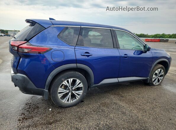 5N1AT3BB1MC815481 2021 NISSAN ROGUE Blue Trasero derecho