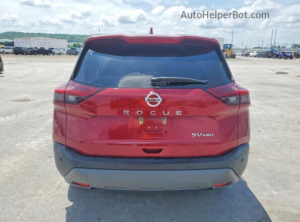 5N1AT3BB2MC790834 2021 NISSAN ROGUE Red Vista trasera