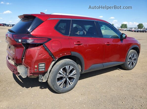 5N1AT3BB4MC687575 2021 NISSAN ROGUE Красный Задняя правая четверть