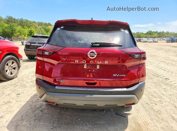 5N1AT3BB4MC711776 2021 NISSAN ROGUE Red Rear view