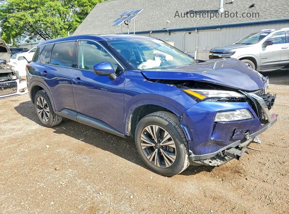 5N1AT3BB4MC769533 2021 NISSAN ROGUE Blue Przód prawy