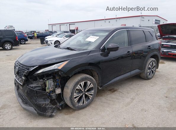 5N1AT3BB4MC786185 2021 NISSAN ROGUE Черный Передняя левая четверть