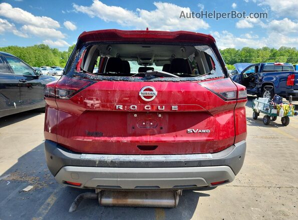 5N1AT3BB4MC797221 2021 NISSAN ROGUE Red Вид ззаду