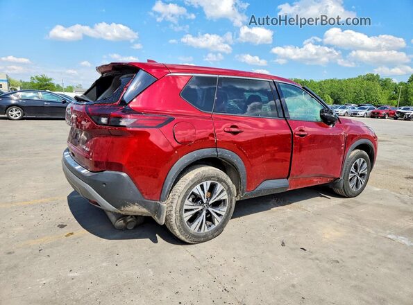 5N1AT3BB4MC797221 2021 NISSAN ROGUE Red Задня права чверть