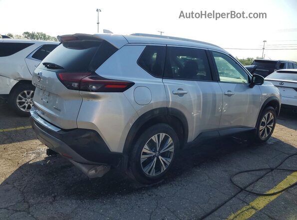 5N1AT3BB5MC705887 2021 NISSAN ROGUE Silver Trasero derecho