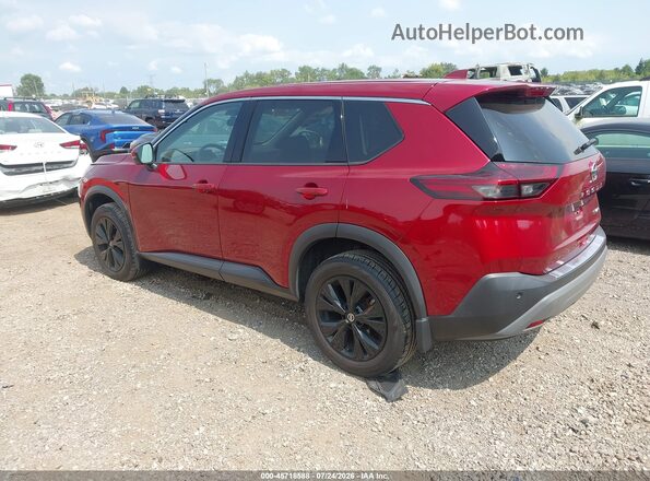 5N1AT3BB5MC839086 2021 NISSAN ROGUE Red უკანა მარცხენა