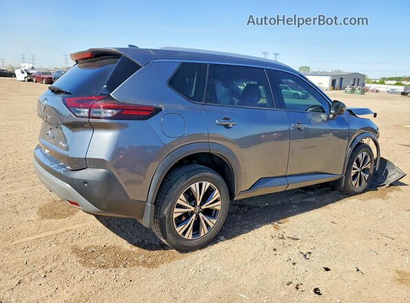 5N1AT3BB6MC717398 2021 NISSAN ROGUE Серый Задняя правая четверть