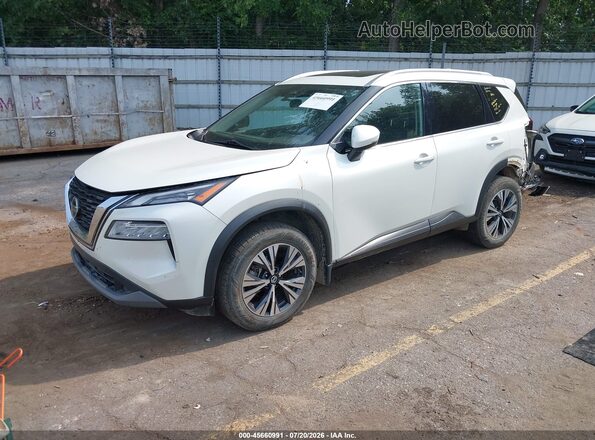 5N1AT3BB7MC707544 2021 NISSAN ROGUE White Vista tres cuartos delantera izquierda