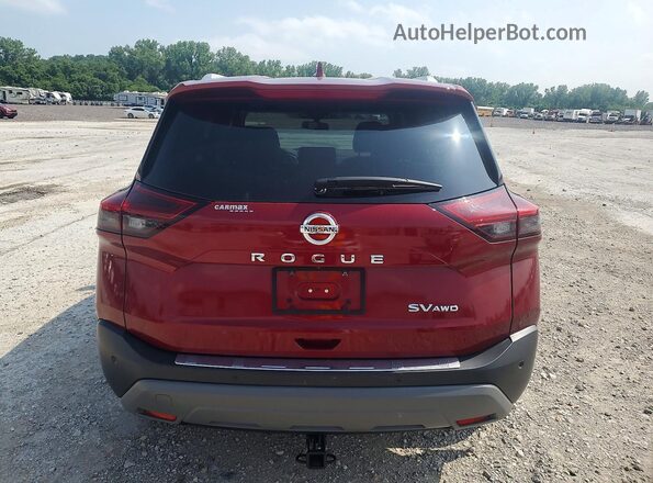 5N1AT3BB9MC758706 2021 NISSAN ROGUE Red Вид ззаду