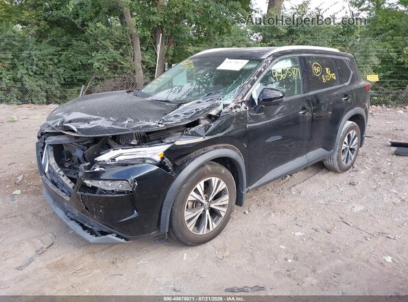 5N1AT3BB9MC810772 2021 NISSAN ROGUE Черный Передняя левая четверть