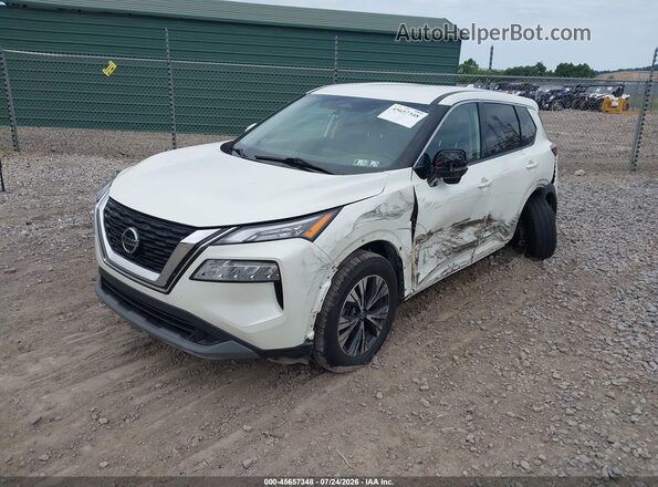 5N1AT3BBXMC740294 2021 NISSAN ROGUE White Առջևի ձախ երեք քառորդ տեսարան