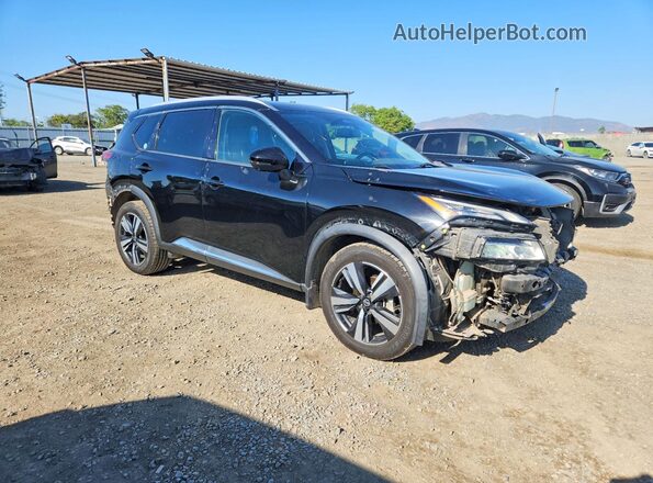 5N1AT3CA4MC766993 2021 NISSAN ROGUE Черный Передняя правая четверть