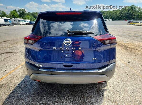 5N1AT3CA9MC730748 2021 NISSAN ROGUE Blue Հետևի տեսք