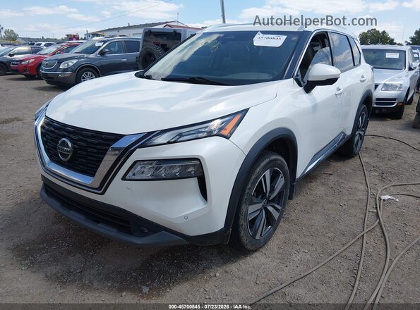 5N1AT3CB4MC681113 2021 NISSAN ROGUE White წინა მარცხენა ხედი სამი მეოთხედიდან