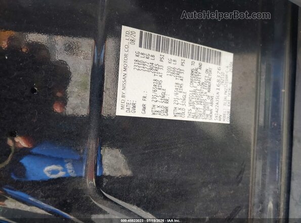 5N1AZ2AJ5LN168376 2020 NISSAN MURANO Черный Вид подкапотного пространства
