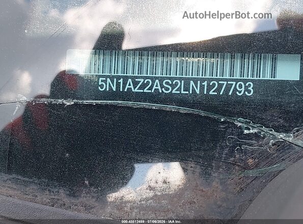 5N1AZ2AS2LN127793 2020 NISSAN MURANO Gray Engine compartment view