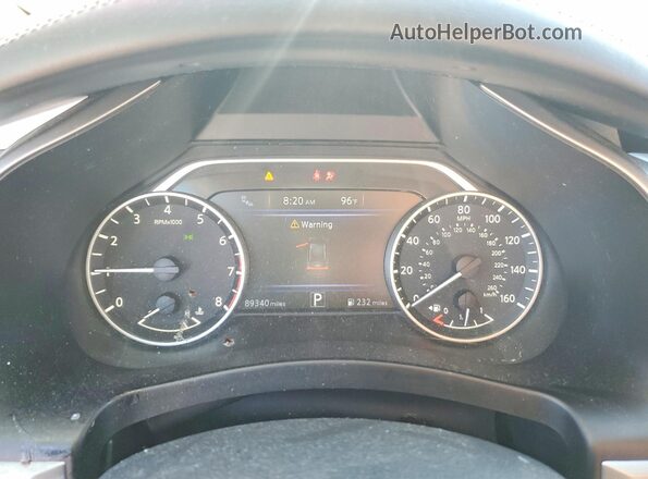 5N1AZ2AS4LN156485 2020 NISSAN MURANO Gray Вид щитка приладів
