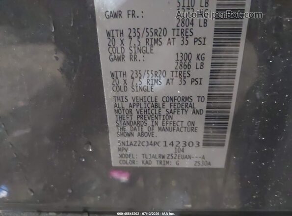 5N1AZ2CJ4PC142303 2023 NISSAN MURANO Серый Вид подкапотного пространства