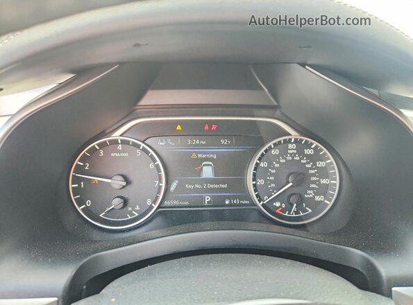 5N1AZ2CS3LN105413 2020 NISSAN MURANO White ხელსაწყოთა პანელის ხედი