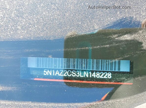 5N1AZ2CS3LN148228 2020 NISSAN MURANO Red VIN կոդի պիտակի տեսք