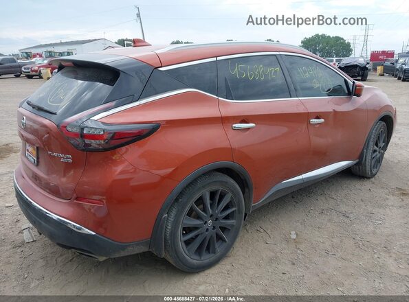 5N1AZ2DS7LN112492 2020 NISSAN MURANO Orange Задня права чверть