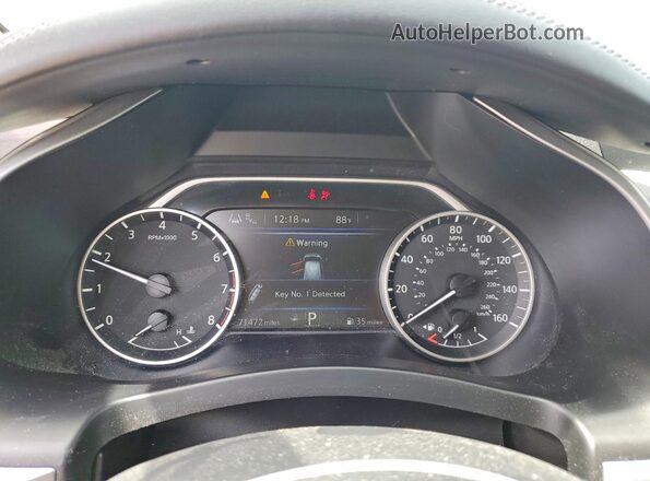 5N1AZ2DS7MC119777 2021 NISSAN MURANO Silver Instrument cluster view