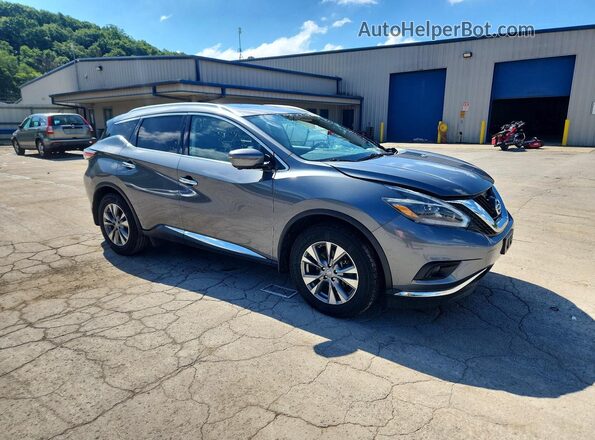 5N1AZ2MH0JN178254 2018 NISSAN MURANO Gray Передня права чверть