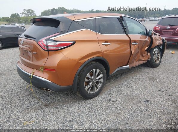 5N1AZ2MH1GN129475 2016 NISSAN MURANO Orange Задня права чверть