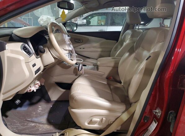 5N1AZ2MH2GN138265 2016 NISSAN MURANO Red Вид салону спереду