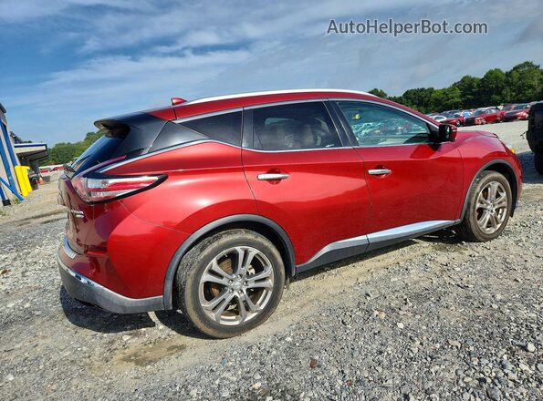5N1AZ2MH2HN139899 2017 NISSAN MURANO Бордовый Задняя правая четверть