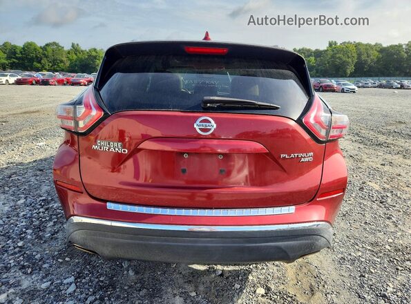 5N1AZ2MH2HN139899 2017 NISSAN MURANO Бордовый Вид сзади
