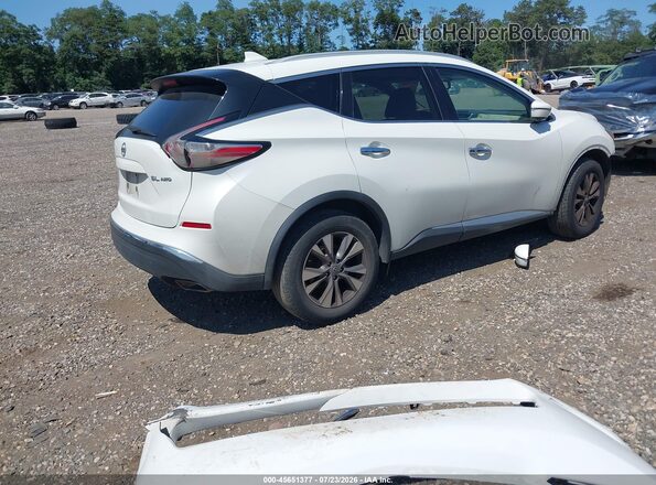 5N1AZ2MH3JN189202 2018 NISSAN MURANO Белый Задняя правая четверть