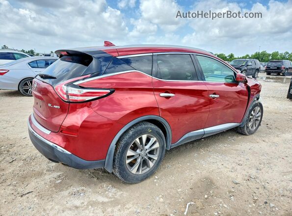 5N1AZ2MH5HN173240 2017 NISSAN MURANO Red Задня права чверть