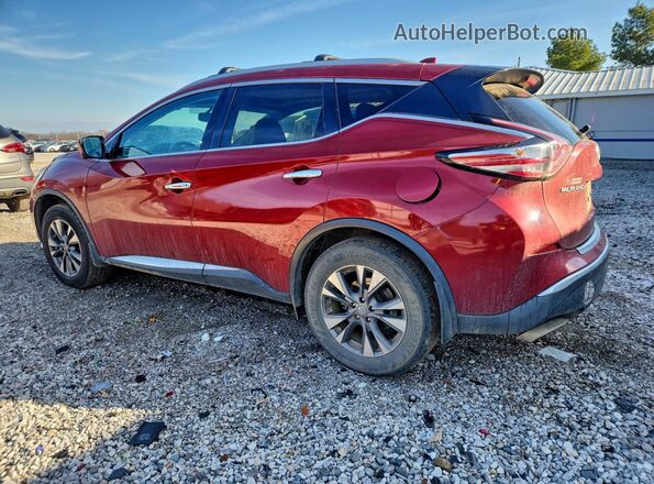 5N1AZ2MH6HN155832 2017 NISSAN MURANO Burgundy Задня ліва чверть