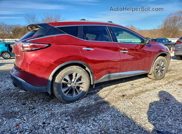 5N1AZ2MH6HN155832 2017 NISSAN MURANO Burgundy Задня права чверть