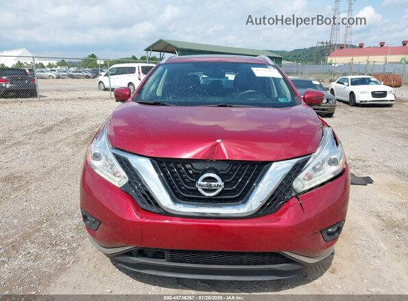 5N1AZ2MH6HN180147 2017 NISSAN MURANO Red Vista del cuadro de instrumentos