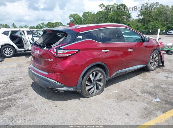 5N1AZ2MH6JN117331 2018 NISSAN MURANO Red Rear right