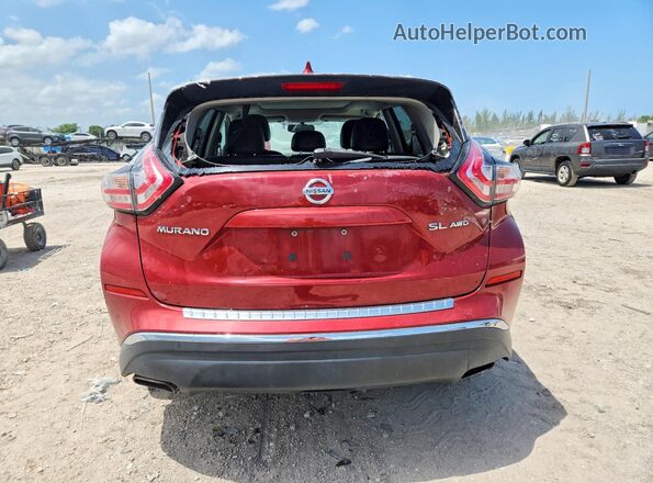 5N1AZ2MH7HN187401 2017 NISSAN MURANO Red უკანა ხედი