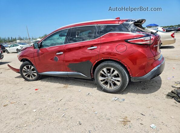 5N1AZ2MH7HN187401 2017 NISSAN MURANO Red უკანა მარცხენა
