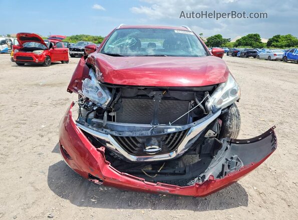 5N1AZ2MH7HN187401 2017 NISSAN MURANO Red წინა ხედი
